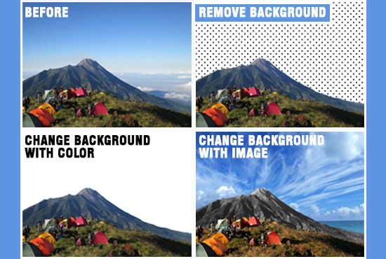 I will remove or change your background image, and image editing