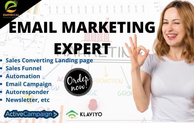 I will setup activecampaign klaviyo email marketing and automation