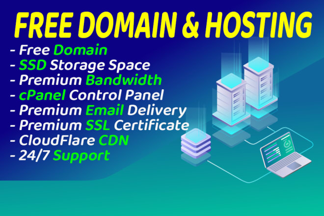 I will setup domain name, free web hosting, cpanel, SSL, and emails