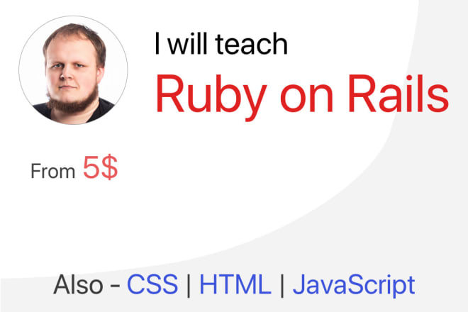 I will teach ruby on rails