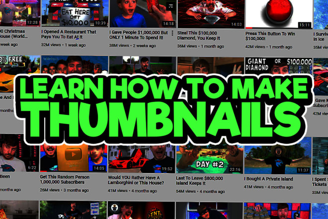 I will teach you how to make thumbnails