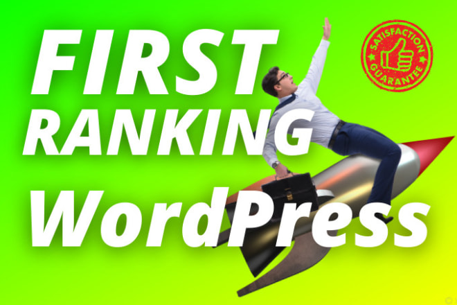 I will wordpress SEO service and backlinks for first ranking