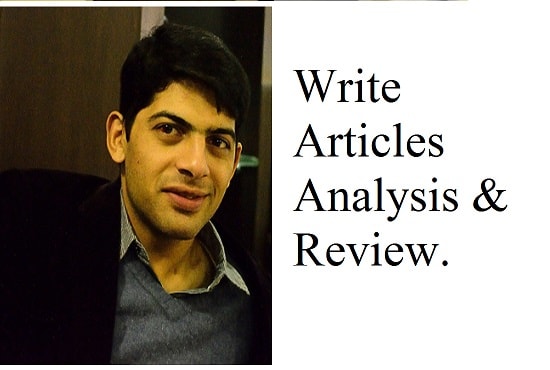I will write creative evidence based articles and reviews