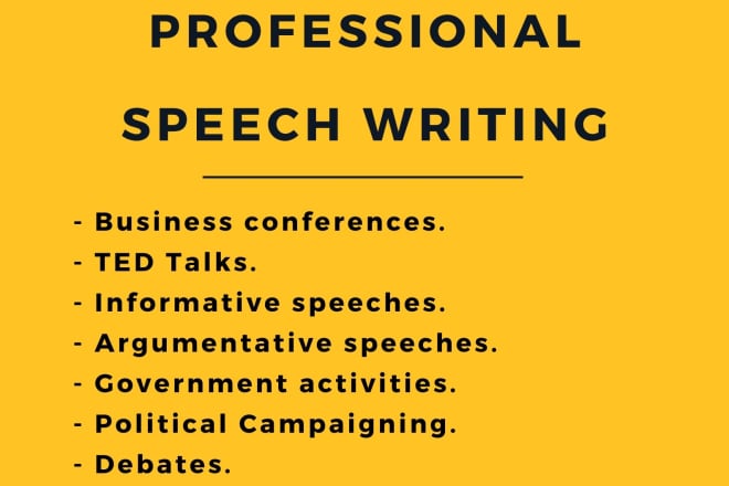 I will write your perfect speech for any situation