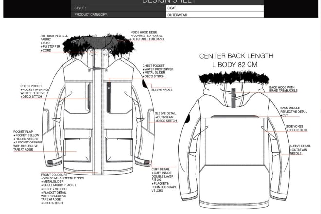 I will your fashion sketches and tech packs,