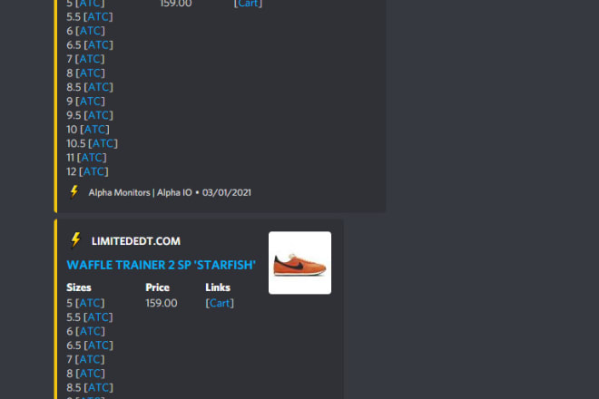 I will create any discord shopify monitor