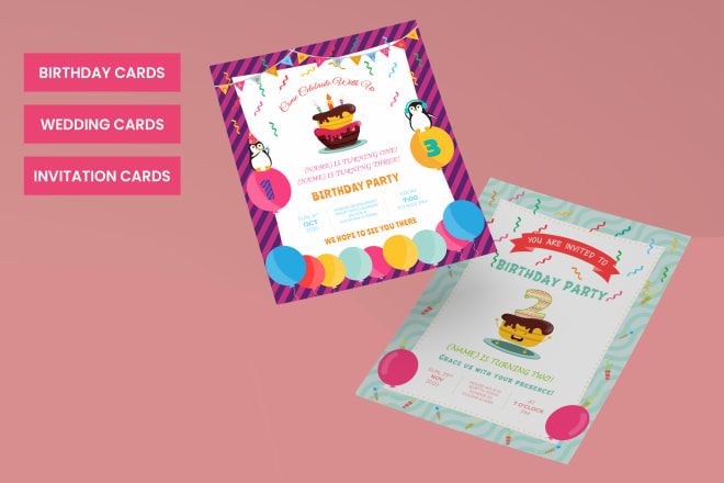 I will design birthday invitation cards