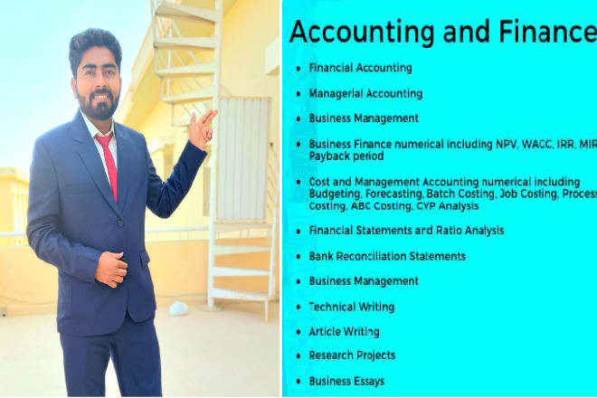 I will solve and analyze accounting and finance assignments