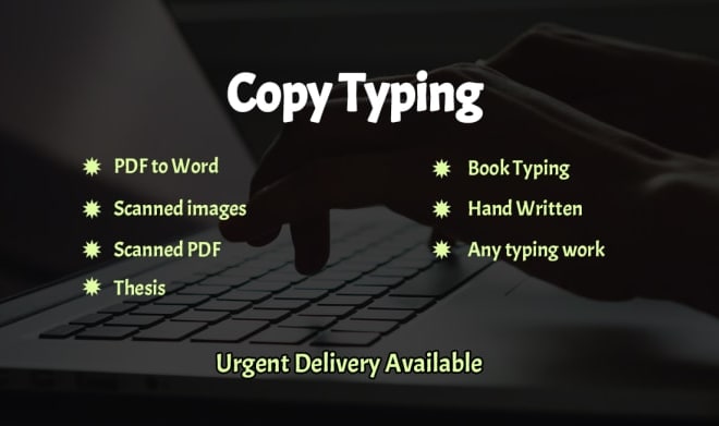 I will any type of ebook typing job