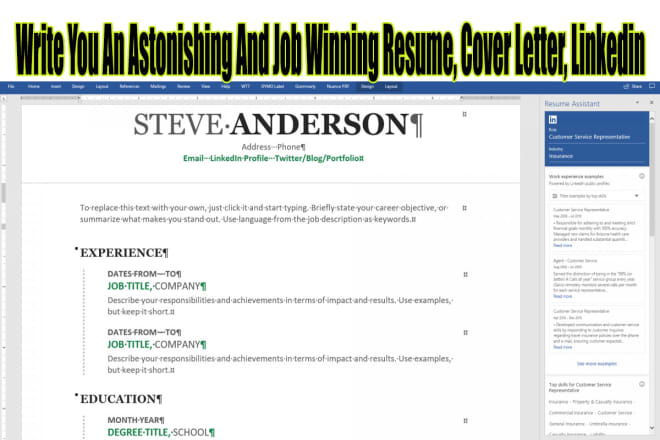 I will be job winning resume, cover letter, linkedin