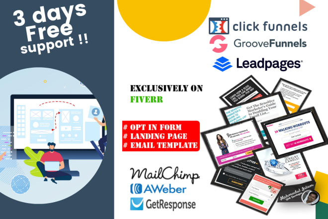 I will be your clickfunnel,mailchimp,aweber,getresponse expert