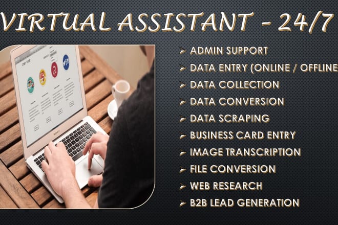 I will be your virtual assistant for data entry and admin support