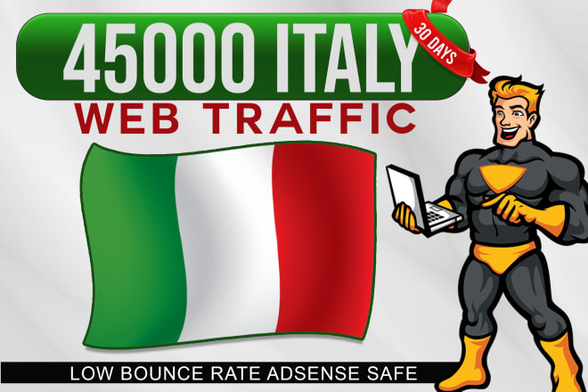I will bring unlimited organic targeted italy web traffic