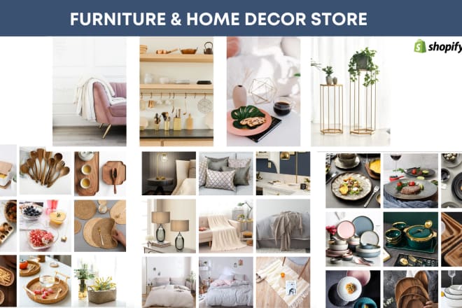I will build a furniture and home products niche shopify dropshipping store