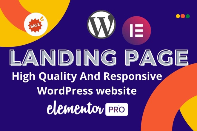 I will build professional landing page with elementor or pro n wordpress website