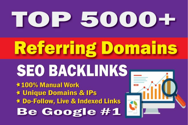 I will build referring domain SEO backlinks for website ranking