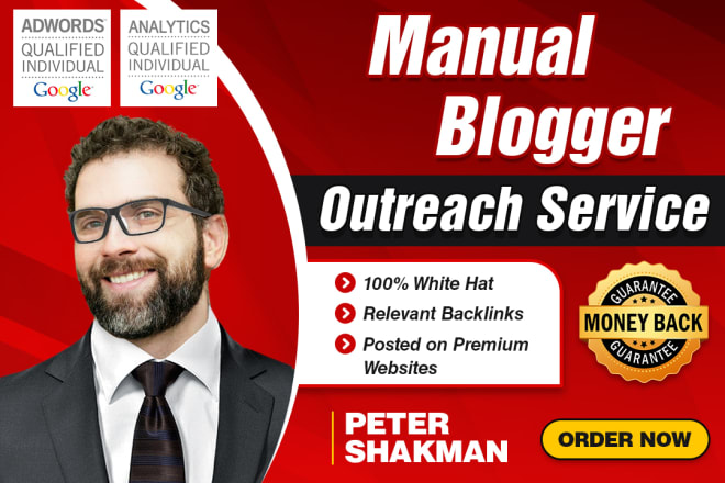 I will build SEO backlinks through blogger outreach service