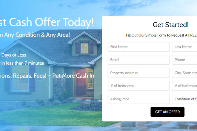 I will build your real estate investor or real estate leads website