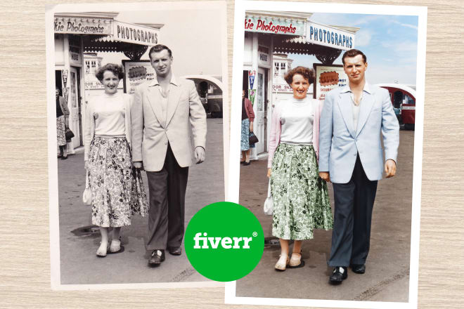 I will coloring your black and white photo manually