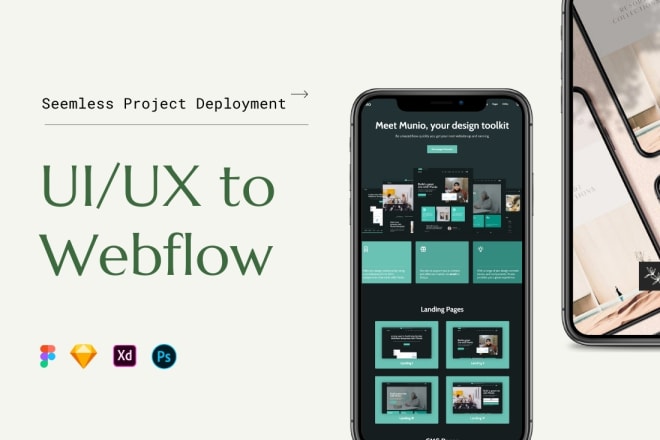 I will convert your figma, xd, sketch design to webflow website