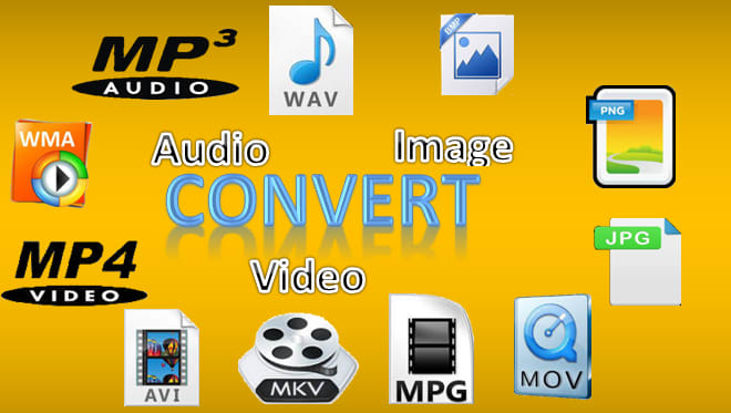 I will convert your video, audio and image files