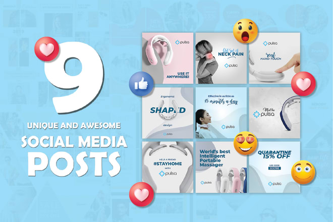 I will create 9 awesome instagram and facebook posts designs