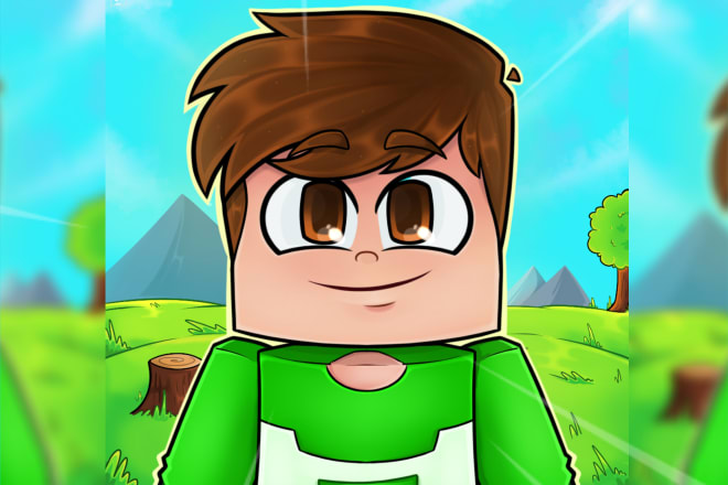 I will create a cartoon minecraft