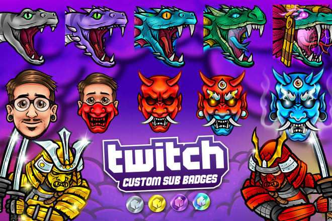 I will create amazing custom twitch sub badges