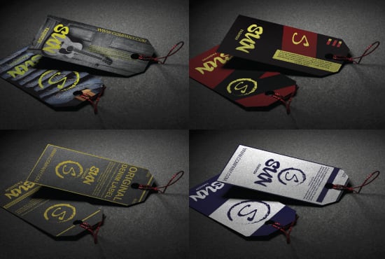 I will create clothing tag, product tag, socks tag, hang tag, swing label design in 4h