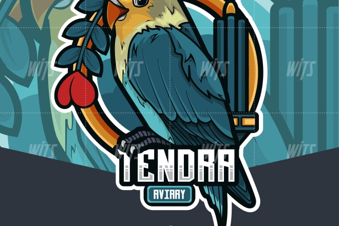 I will create common or endemic bird mascot logo for many need