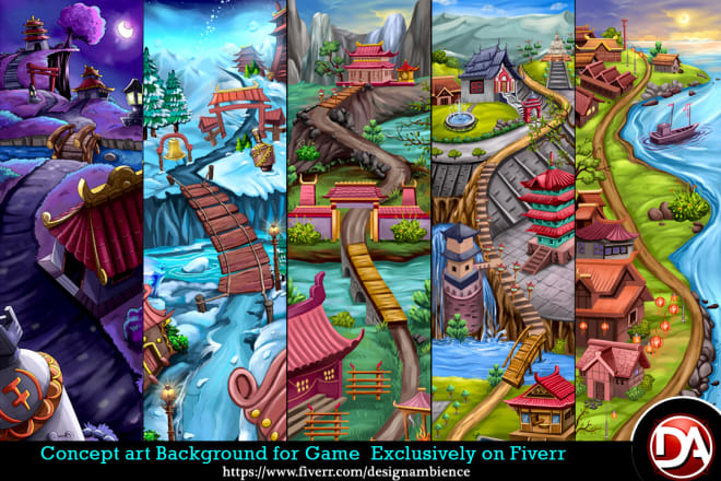 I will create concept art background design