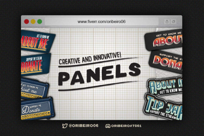I will create creative and innovative panels for your streaming profile