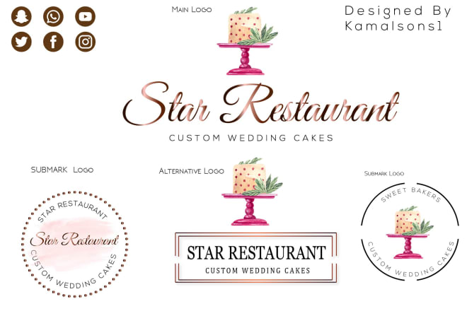 I will create fantastic food,bakery,restaurant, cake and cupcake logo