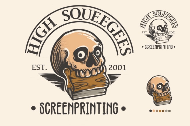 I will create hand drawn logo illustration