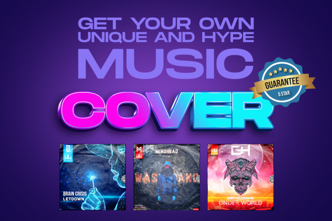 I will create hype cover for your music release including gift