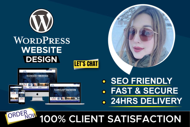 I will create responsive professional wordpress website design,wordpress website