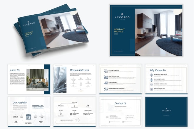 I will create stunning business brochure and company profile design