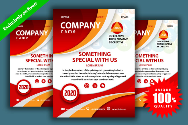 I will create unique professional business flyers design