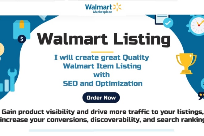 I will create walmart listing with SEO title and description