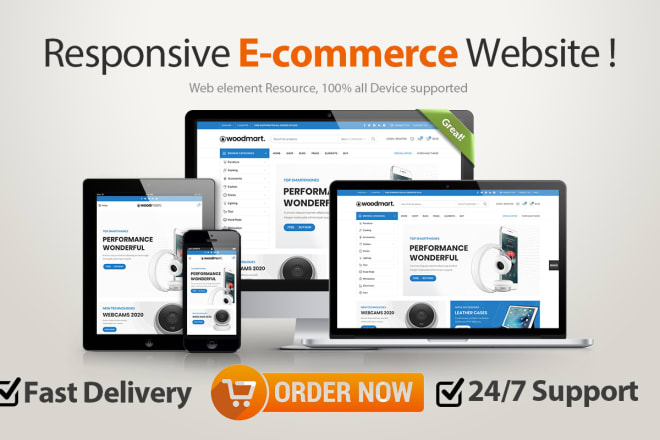 I will create wordpress ecommerce website, woocommerce website, affiliate ecommerce