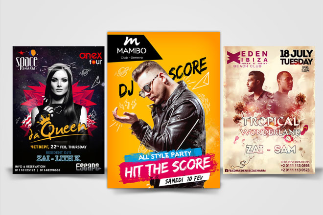 I will custom party and club flyer, event poster