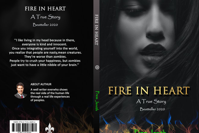 I will design a book cover with top quality