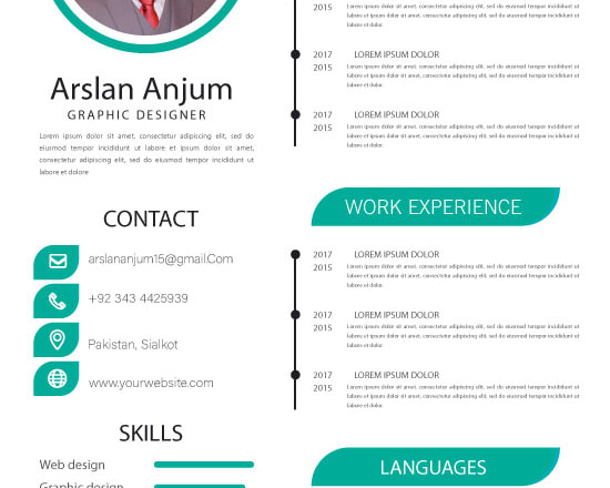 I will design a professional resume or CV