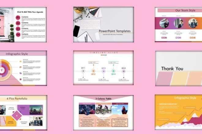 I will design amazing business powerpoint presentation template