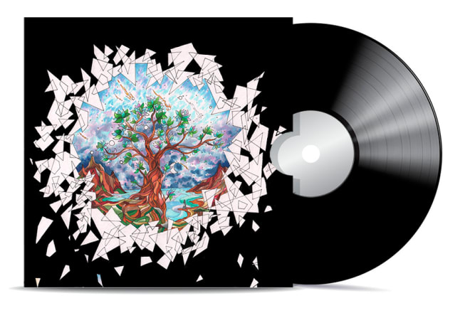 I will design an abstract album cover