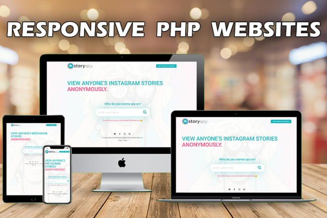 I will design and develop responsive php web apps