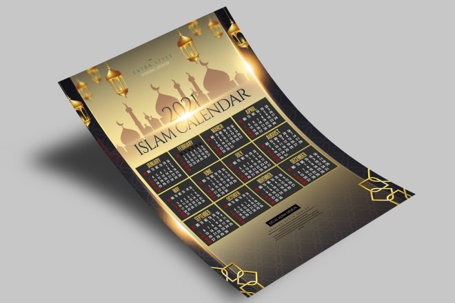 I will design beautiful islamic, ramadan calendar or timetable