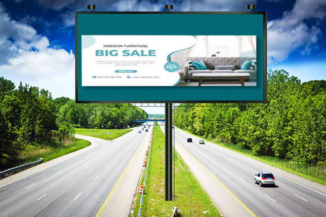 I will design billboard, yard sign, signage, signboard, or vinyl banner