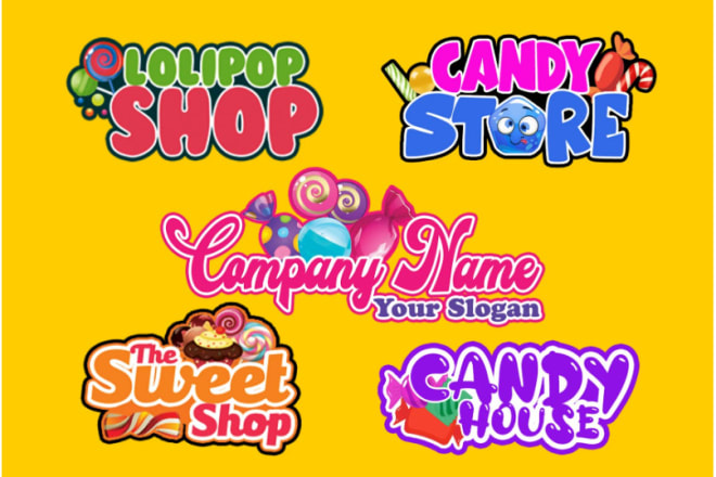 I will design candy, chocolate, sweets, bakery or food logo