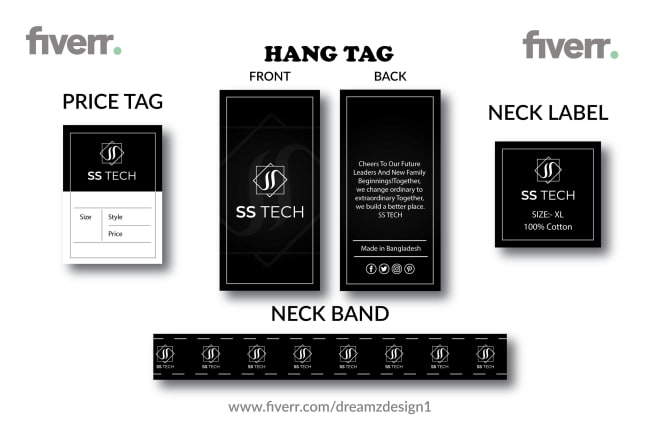 I will design clothing hang tag and labels within 5 hours